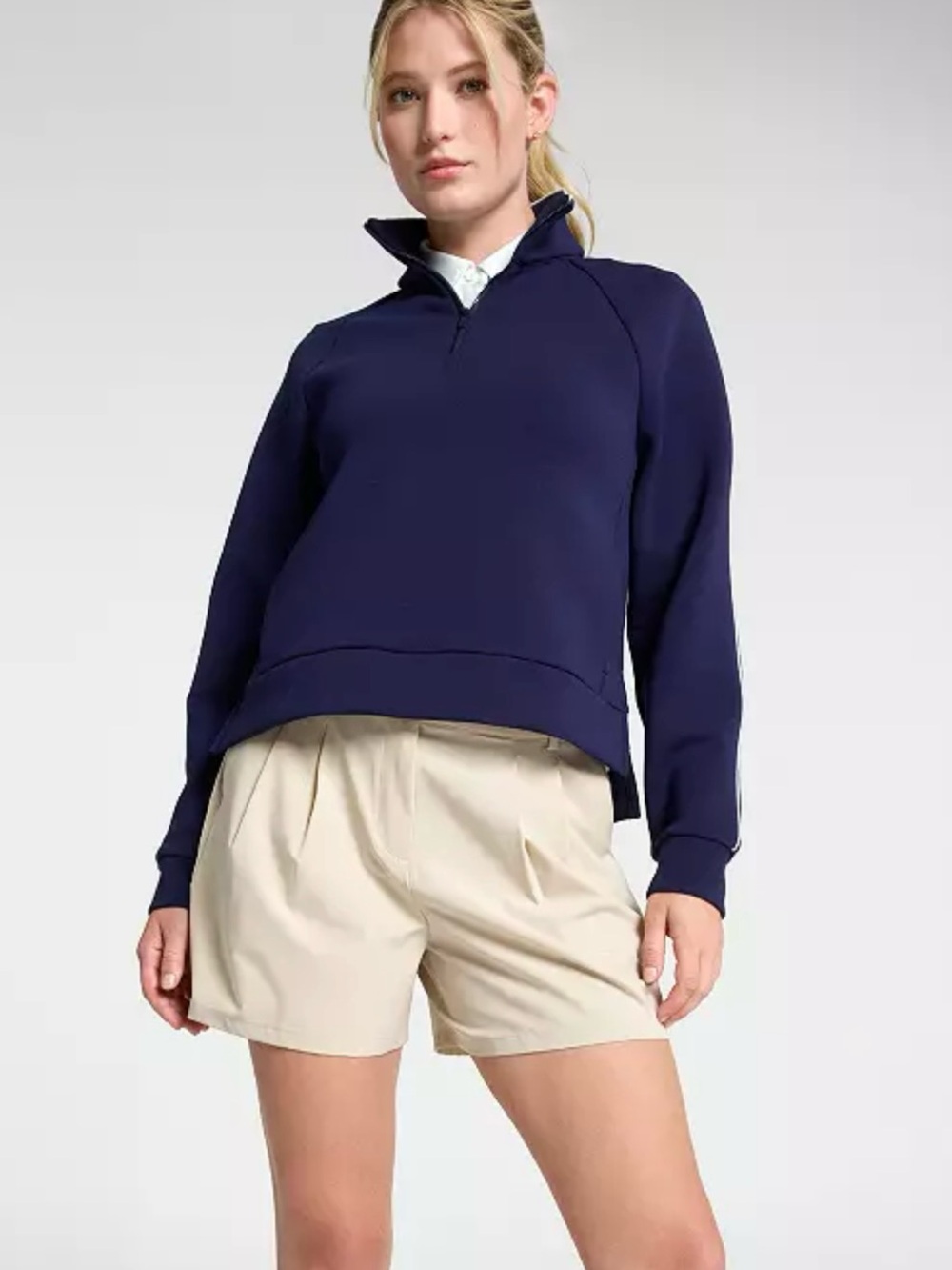 Calia Soft Golf Scuba 1/4 Zip Pullover Sz Small Opulent Navy Blue NWT